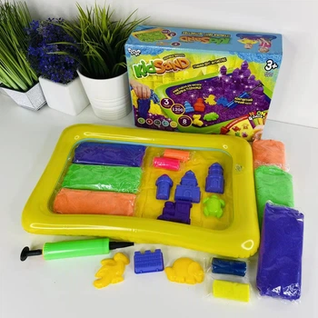 Детский набор Danko Toys Кинетический песок "KidSand" 1200 г+песочница 7*19*26см (KS-02-02U)