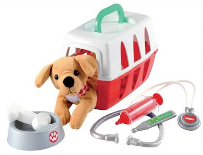 Zestaw do zabawy Ecoiffier Klinika weterynaryjna z walizką dla szczeniaka 8 akcesoriów (ECF7600001907)