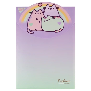 Папка конверт YES А4 на липучке Pusheen вертикальная