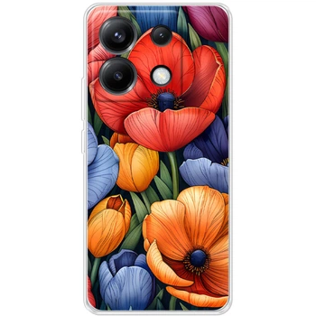 Силіконовий Чохол з Картинкою для Xiaomi Poco X6 5G Принт (Квіти) (53173-ysm012)