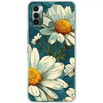 Силіконовий Чохол з Картинкою для Tecno Spark 7 Принт (Квіти, Ромашки) (43985-ysm011)