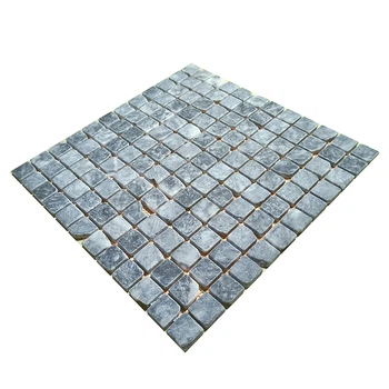 Тёмно-серая мозаика из мрамора антик МКР-2СВА (23x23)