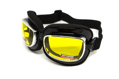 Окуляри захисні з ущільнювачем Global Vision Retro Joe (yellow) жовті