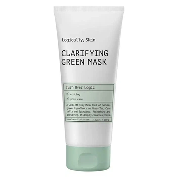 Очищувальна маска з глиною та спіруліною Logically, Skin Clarifying Green Mask 100 г