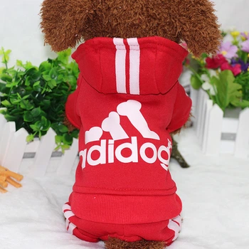 Спортивный костюм для котов и кошек Pet Style "Adidog" Красный 2XL