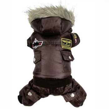 Зимовий комбінезон для собак Pet Style "USA" Коричневий XS