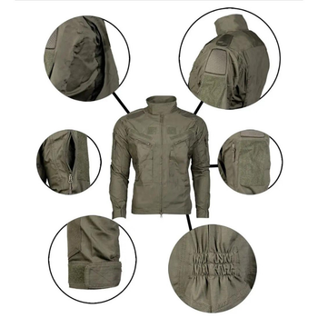 Чоловіча куртка-кітель Sturm Mil-Tec Chimera Combat Jacket олива розмір XL