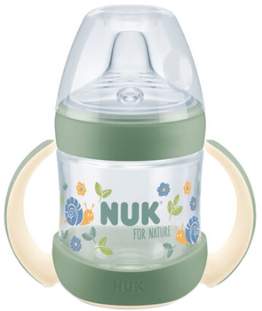 Пляшечка з ручками Nuk For Nature сіліконова насадка 150 мл зелена (4008600419587)