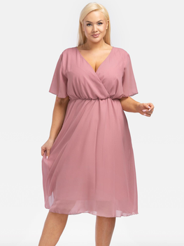 Плаття міді літнє жіноче Karko SA400 50 Ніжно-рожеве (5903676032991)