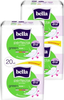 Упаковка гігієнічних прокладок Bella Perfecta Ultra Green 10+10 шт х 2 пачки (ROZ00516306007)
