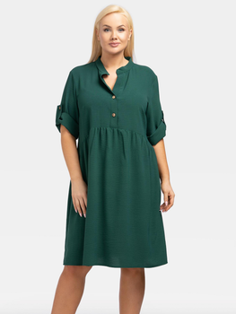 Плаття-сорочка жіноча Karko SA929 42-44 Темно-зелене (5903676031161)