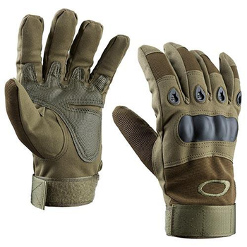 Тактичні рукавички довгі пальці Pro, розмір L, зелений.