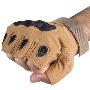 Тактичні рукавички короткі, розмір Pro M, бежевий.