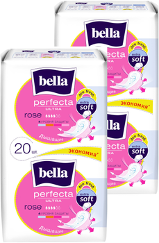 Упаковка гігієнічних прокладок Bella Perfecta Ultra Rose Deo Fresh 10+10 шт х 2 пачки (ROZ00516305925)