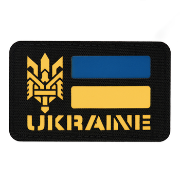 Тризубом) нашивка Ukraine M-Tac Laser Cut Black (С