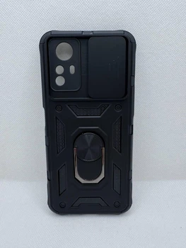 Противоударный чехол Defense Ring для Xiaomi Redmi Note 12S с кольцом Черный