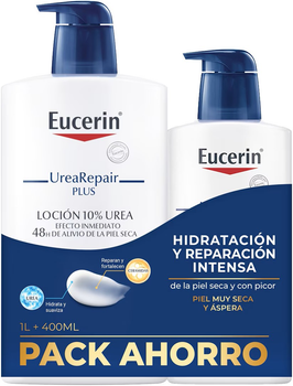 Zestaw kosmetyczny Eucerin Lotion Family Pack Urea Repair 1000 ml + 400 ml (4005800342721)
