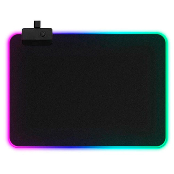 Килимок для мишки Jedel MP-01 35x25см RGB USB геймерський ігрова поверхня для мишки із світловим ефектом Чорний