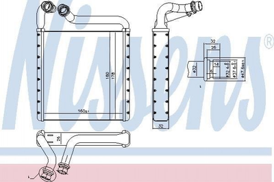 Радиатор печки NISSENS 73994 Volkswagen Passat 561819031B, 561819031A, 561819031C