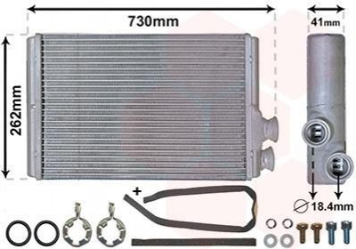 Радіатор пічки Van Wezel 09006305 Citroen C5 6448S7