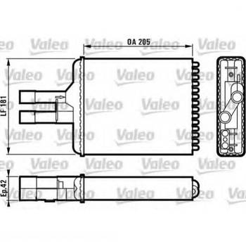 Радіатор грубки Valeo 812117 Opel Vectra 1843107, 90463839