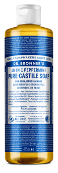 Mydło w płynie Dr. Bronner's Pure Castile Liquid Soap Peppermint 475 ml (18787243350)