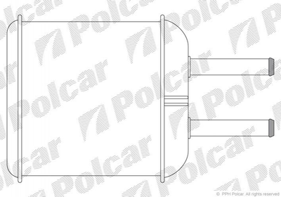 Радіатор пічки Polcar 2902N8A1 Daewoo Matiz 96591590, 96314858