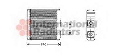 Радиатор печки Van Wezel 13006139 Nissan Primera, Micra 2714085, 2714085E00, 271406JH15