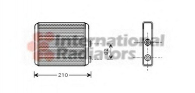 Радіатор печі Van Wezel 37006353 Opel Meriva 161828893175260, 1618288, 93175260