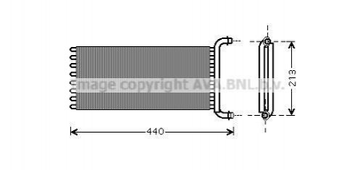 Радіатор грубки AVA COOLING MSA6441 Mercedes Vito 0038357501, A0038357501