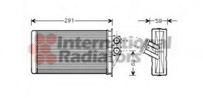 Радиатор печки Van Wezel 40006228 Peugeot 307 6448K4