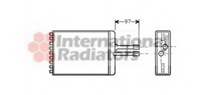 Радіатор печі Van Wezel 37006216 Opel Vectra 1843107, 1843215, 90463839