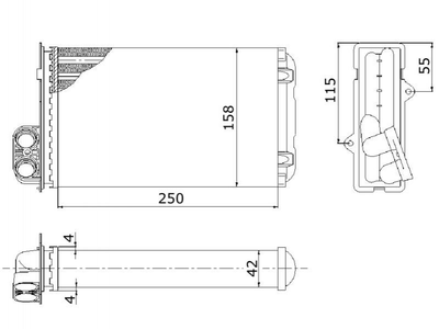 Радиатор печки STARLINE PE6100 Peugeot 406 6464C8, 644877, 644874