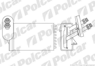 Радиатор печки Polcar 9541N81 Volkswagen Bora, Golf; Skoda Octavia; Audi TT, A3; Seat Leon, Toledo 1J1819031A