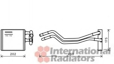 Радиатор печки Van Wezel 18006455 Ford Fiesta 1573046, 1743436, 1740613