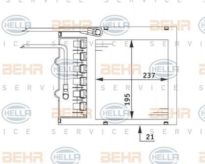 Радіатор грубки HELLA 8FH351311151 Opel Astra, Zafira 1826089, 1826082, 9120661