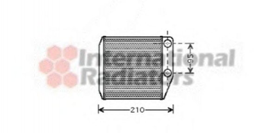 Радиатор печки Van Wezel 17006313 Fiat Punto, Grande Punto, Tipo; Opel CORSA; Citroen Nemo; Peugeot Bipper 161846855702423, 1618468, 55702423