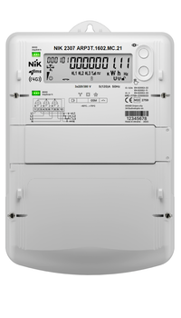 Лічильник трифазный NIK 2307 ARP3 T.1602.MC.21 багатотарифний, GSM/GPRS, реле відкл. навантаження, актив-реактив, під зелений тариф