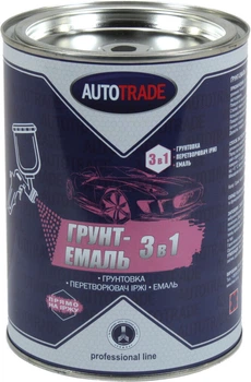 Грунт-краска антикоррозионная (Autotrade) 3в1 черный 0,9 кг.