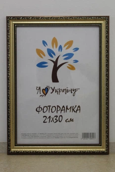 Фоторамка 21Х30, (А4), золото-коричневий із золотим обрамленням, 333-х811-10, СКЛО + КАРТОН