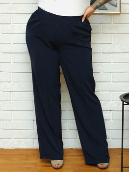 Spodnie regular fit damskie Plus Size Karko Z785 54 Ciemnoniebieskie (5903676124290)