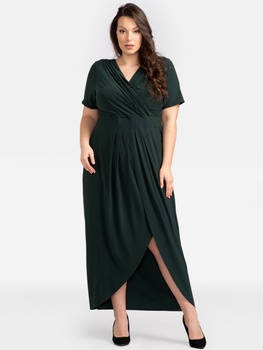 Плаття довге літнє жіноче Karko SB534 42/44 Темно-зелене (5903676114130)