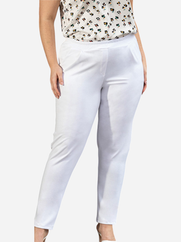 Spodnie slim fit damskie Karko Z830 42-44 Białe (5903676180098)
