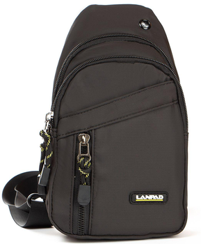 Тканевая мужская сумка Lanpad черная для парня барсетка (277897)