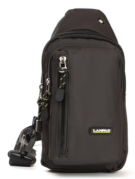 Тканевая мужская сумка Lanpad черная барсетка через плечо для парня (277900)