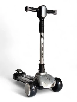 Детский трехколесный самокат складной Scooter Car Highend 928 Silver-Black