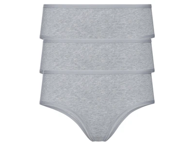 Трусики-хипстеры набор 3 шт. хлопковые для женщины Esmara LYCRA® 427474 L Серый