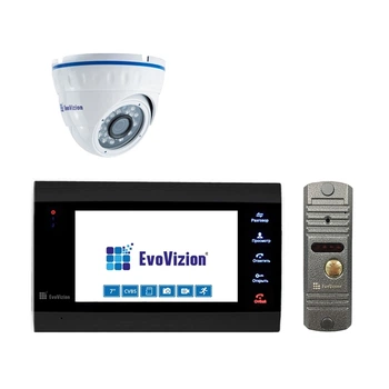 EvoVizion VP-701 Black + DP-03 Silver cam Комплект домофона