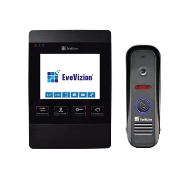 EvoVizion VP-432 Black + DP-04 Комплект домофона
