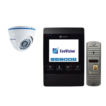 EvoVizion VP-432 Black + DP-03 Silver cam Комплект домофона